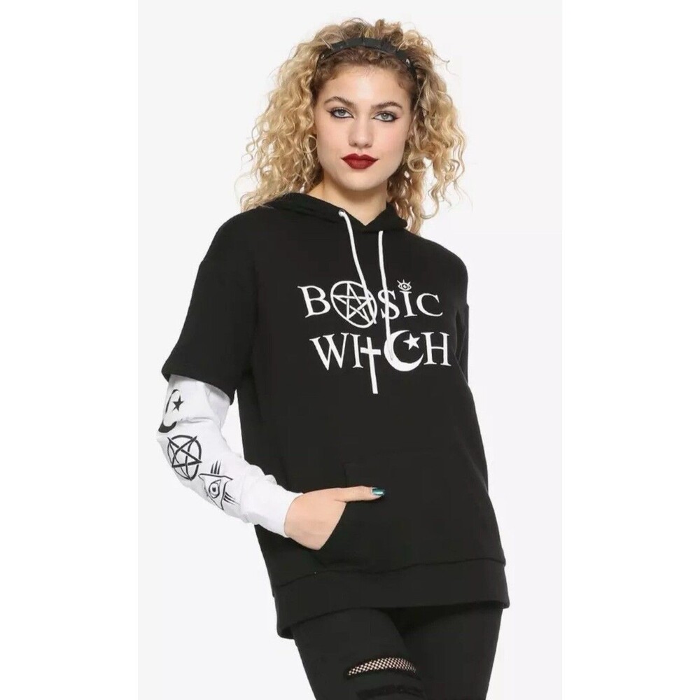 BASIC WITCH Hoodie Hot Topic Size 2X NWT Sweatshirt Oversized Fit New